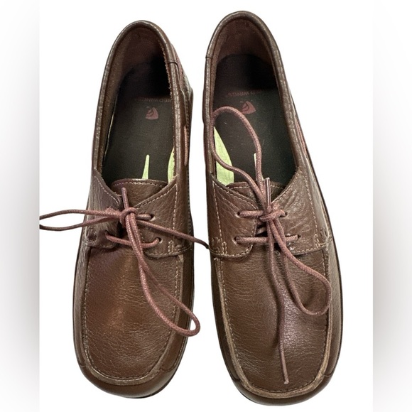 Red Wings Women’s Pebble Brown Lace Up Leather Slip-on Shoe Size 6.5 - Picture 3 of 7